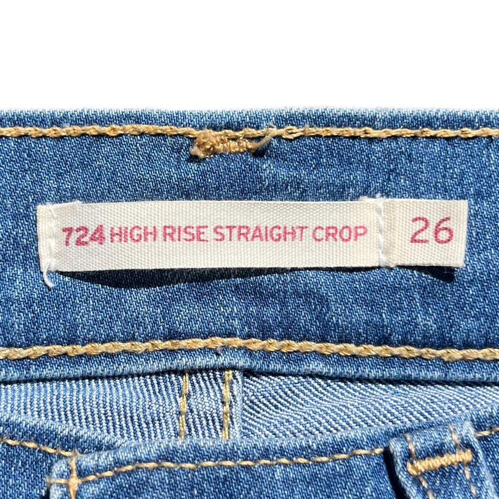 Levi's Women's High Rise Straight Crop Denim - S - Picture 4 of 4